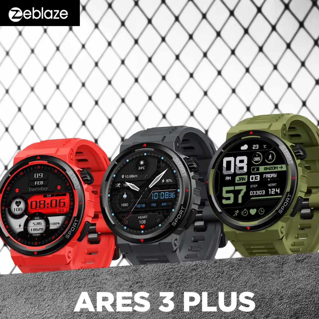 Smartwatch Zeblaze Ares 3 Plus AMOLED experiência interativa 3D - Lançamento 2025