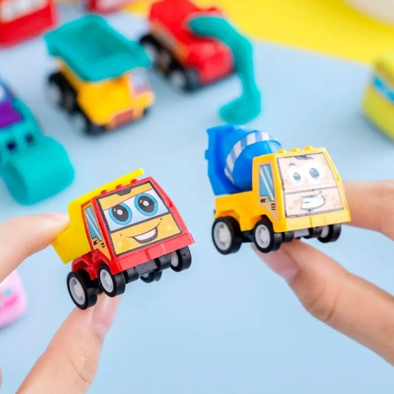 Mini Carrinhos para Crianças - Kit 6 Veículos de Construção Inerciais