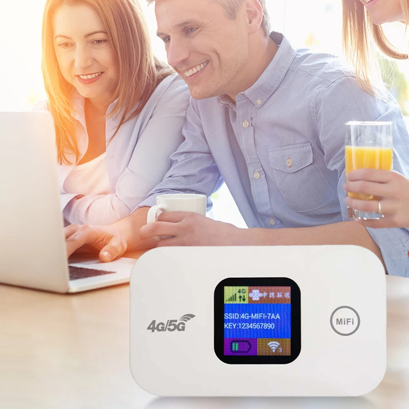 Roteador Wifi Portátil e Recarregável com Display em LED 4G/5G 2100mAh