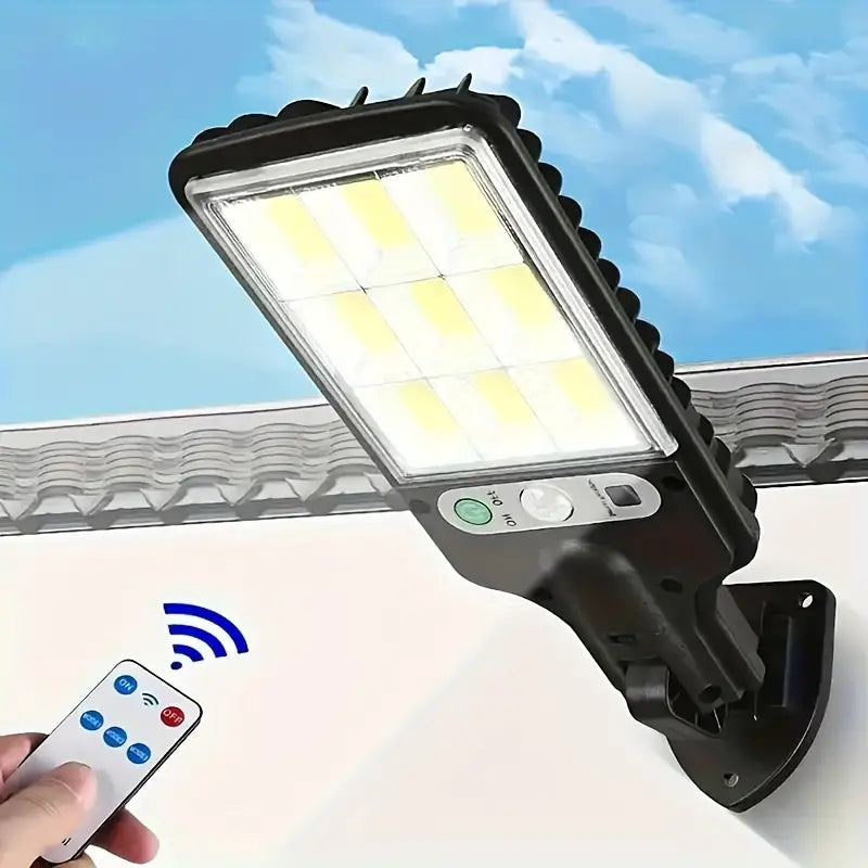 Luminária Solar de Rua 8000W Luz Solar LED Externa com Controle Remoto e Sensor de Movimento