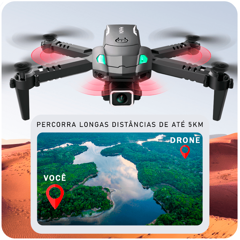 Drone Profissional Câmera dupla 4K com GPS e Wifi - S128 - Ly Store