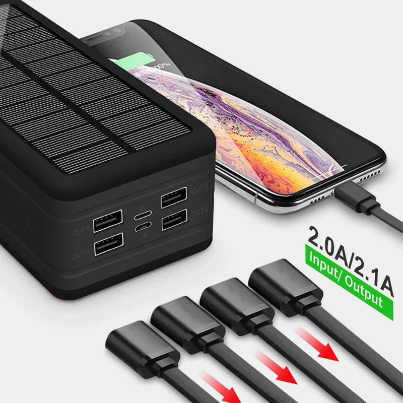 Carregador Power Bank solar sem fio magnético - Solar Power 100W - Ly Store