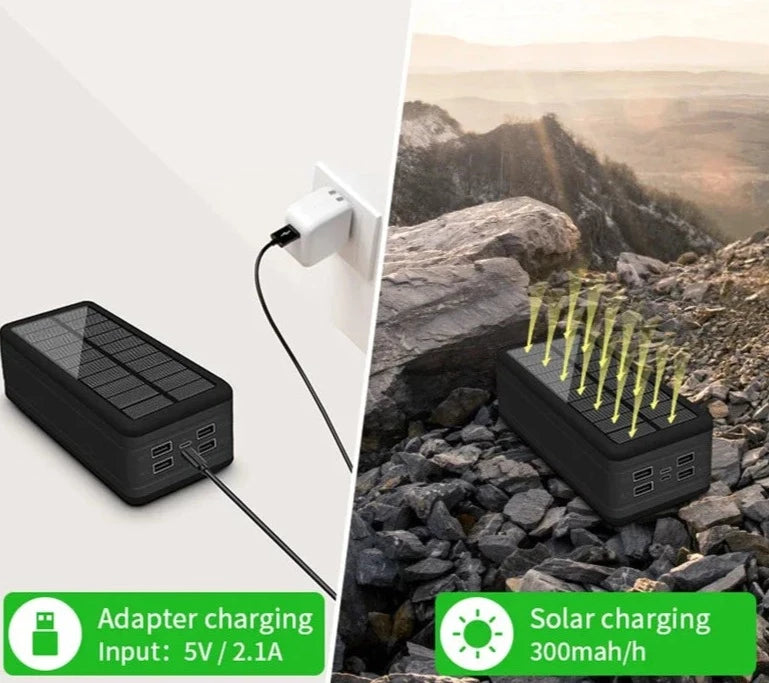 Carregador Power Bank solar sem fio magnético - Solar Power 100W - Ly Store