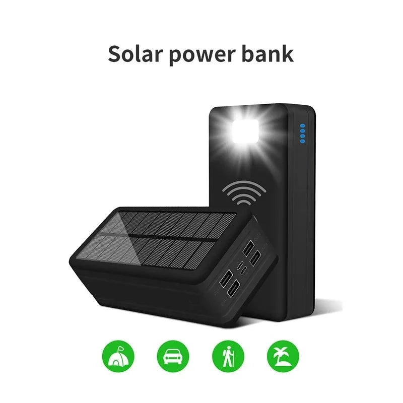 Carregador Power Bank solar sem fio magnético - Solar Power 100W - Ly Store